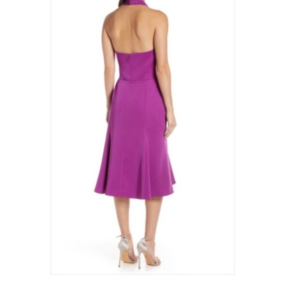 Harlyn Halter Midi Dress Plunge neck new - Picture 2 of 4